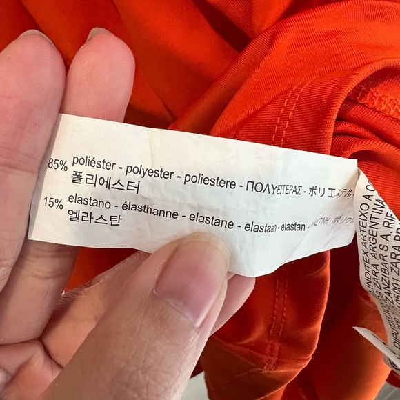 Zara Orange Mini Dress Size Small - Picture 10 of 10